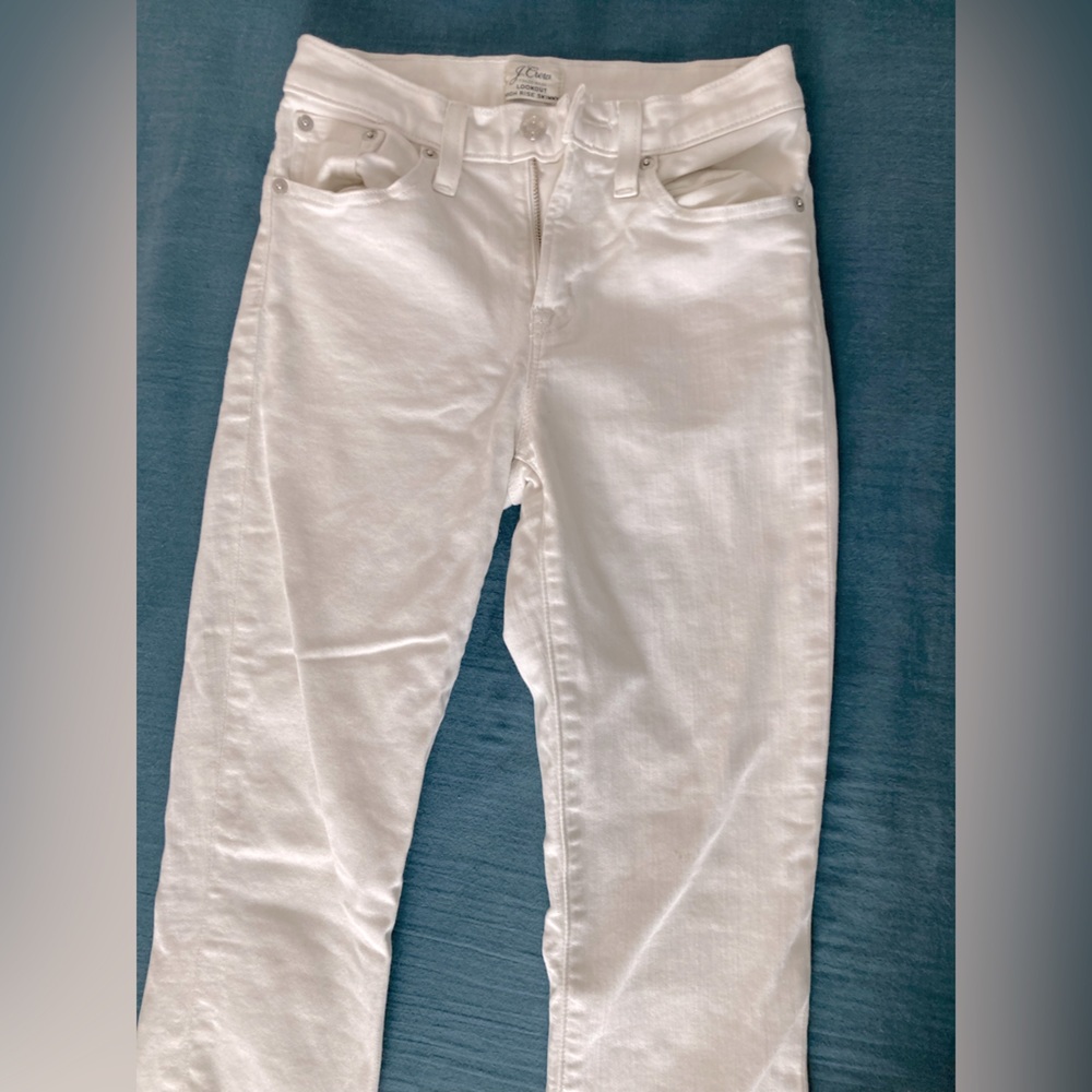 White JCrew Jeans Lookout High Rise Skinny size 25